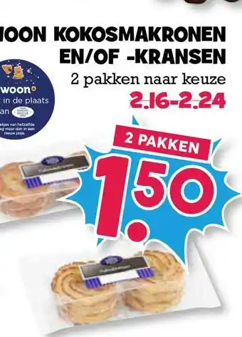 Boon`s Markt G'woon kokosmakronen en-of -kransen aanbieding