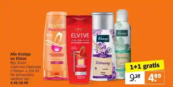 Albert Heijn Alle Kneipp en elvive 250 ml aanbieding