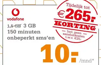 Telecombinatie vodafone aanbieding