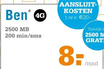 Telecombinatie Ben aanbieding