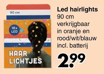 Wibra LED hairlights 90cm aanbieding