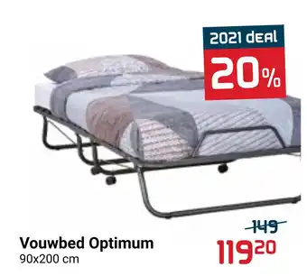 Beddenreus Vouwbed optimum 90x200 cm aanbieding