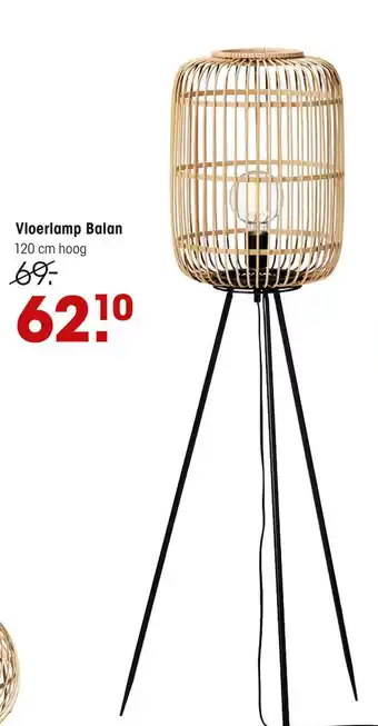 Kwantum Vloerlamp balan naturel aanbieding