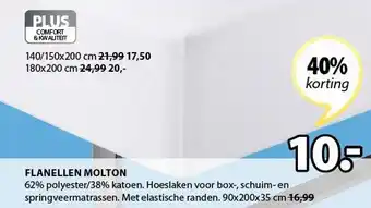 Jysk Flanellen molton aanbieding