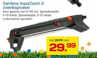 Kluswijs Gardena aquazoom s zwenksproeier aanbieding