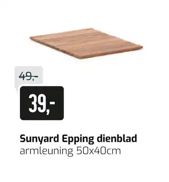 Kees Smit Sunyard epping dienblad armleuning 50x40cm aanbieding