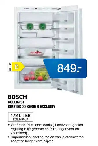 Electroworld BOSCH KOELKAST aanbieding