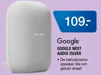 Electroworld GOOGLE NEST AUDIO ZILVER aanbieding