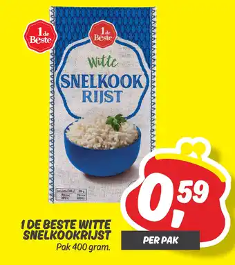 Dekamarkt 1 de beste witte snelkookrijst 400 gram aanbieding