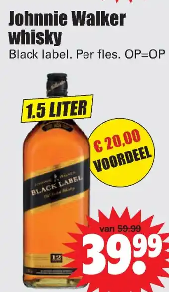 Dirk Johnnie walker whisky aanbieding