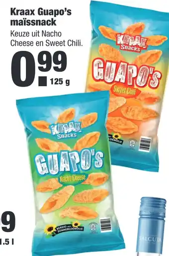 ALDI Kraax guapo's maïssnack 125 gram aanbieding