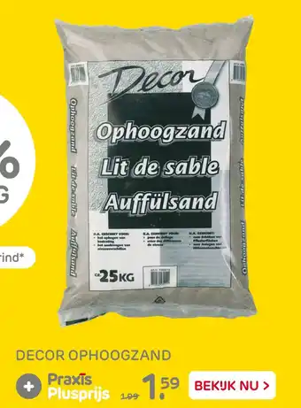 Praxis Decor ophoogzand aanbieding