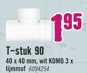 Hornbach T-stuk 90 aanbieding