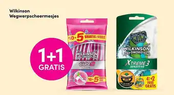 DA Wilkinson Wegwerpscheermesjes 1+1 Gratis aanbieding