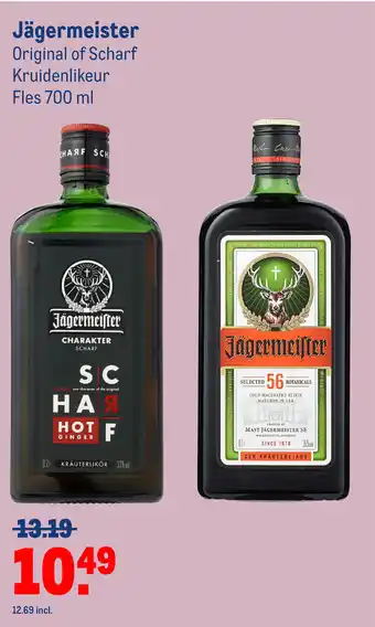 Makro Jagermeister 700 ml aanbieding