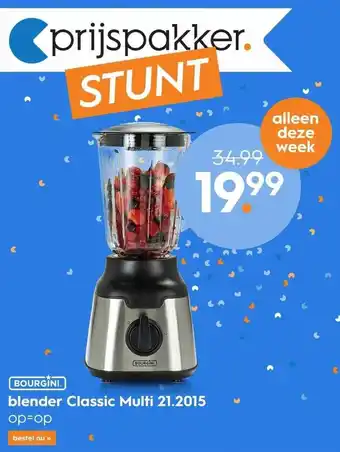 Blokker Bourgini Blender Classic Multi 21.2015 aanbieding