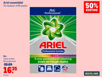 Makro Ariel wasmiddel aanbieding