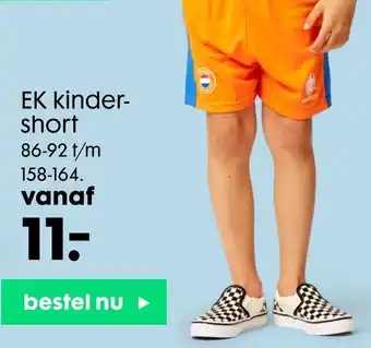 HEMA EK kinder- short aanbieding