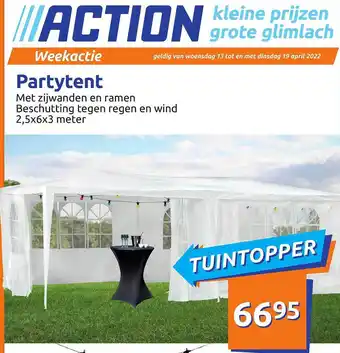 Action Partytent aanbieding