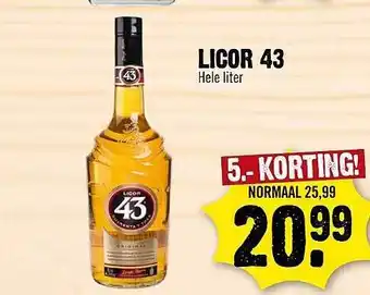 Dirk Licor 43 5.- Korting aanbieding