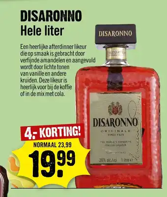 Dirck 3 Disaronno Hele liter aanbieding