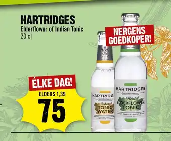 Dirck 3 Hartridges Elderflower of Indian Tonic 20 cl aanbieding