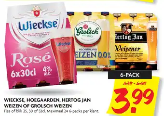 Dekamarkt Wieckse, hoegaarden, hertog jan weizen aanbieding