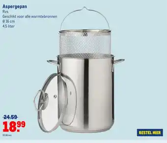 Makro Aspergepan 4,5 liter 6 cm aanbieding