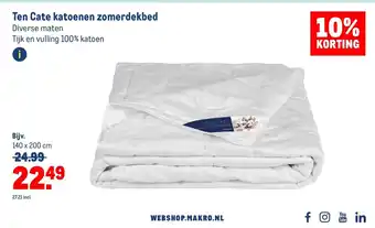 Makro Ten Cate katoenen zomerdekbed 140 x 200 cm aanbieding