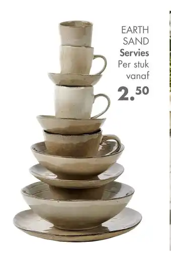 Casa Earth Sand Servies per stuk aanbieding