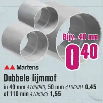 Hornbach Dubbele lijmmof aanbieding