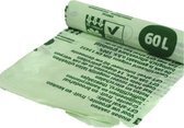 Bol.com Bio Zak - 60 Liter - 60 cm X 80 cm - 12 Rollen (60 Stuks) aanbieding
