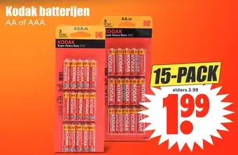 Dirk Kodak batterijen AA of AAA aanbieding