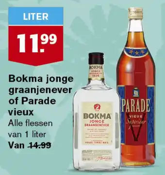 Hoogvliet Bokma jonge graanjenever of Parade vieux aanbieding