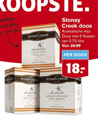 Hoogvliet Stoney Creek doos aanbieding