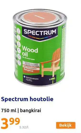 Action Spectrum houtolie aanbieding