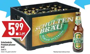 ALDI Schultenbrau Premium pilsener krat 24x0.3L aanbieding