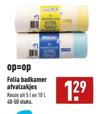 ALDI Folia badkamer afvalzakjes aanbieding