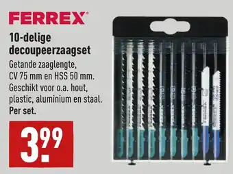 ALDI Ferrex 10-delige decoupeerzaagset aanbieding