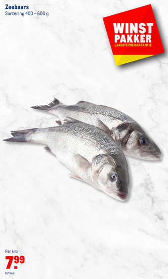 Makro Zeebaars aanbieding