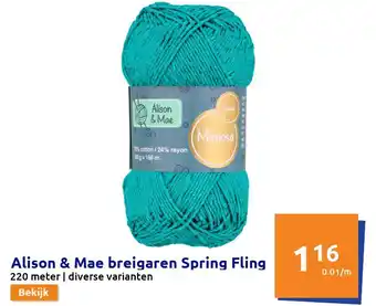 Action Alison & Mae breigaren Spring Fling aanbieding