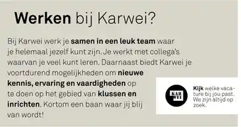 Karwei Werken bij Karwei? aanbieding