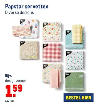 Makro Papstar servetten aanbieding