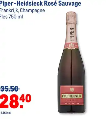 Makro Piper-Heidsieck Rosé Sauvage Frankrijk, Champagne aanbieding