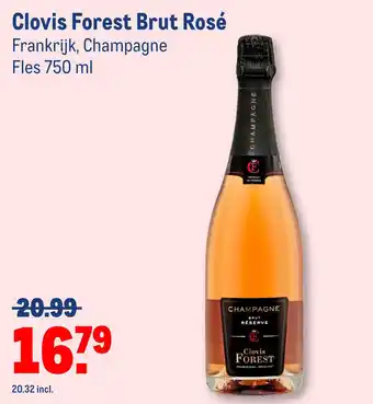 Makro Clovis Forest Brut Rosé Frankrijk, Champagne aanbieding