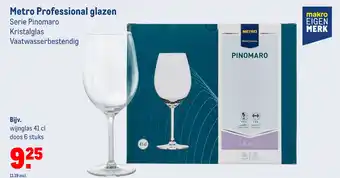 Makro Metro Professional glazen Serie Pinomaro Kristalglas aanbieding