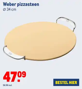 Makro Weber pizzasteen Ø 34 cm aanbieding