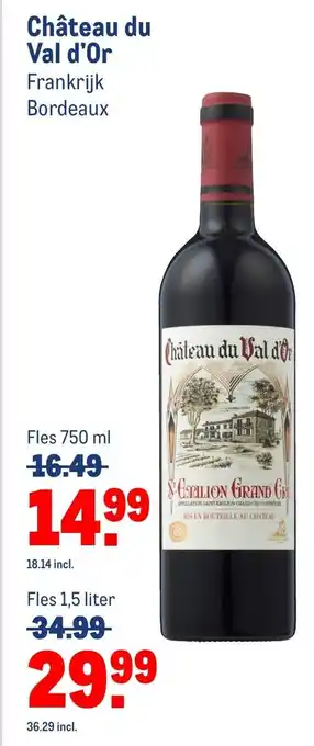 Makro Chateau du val d'or 750ml aanbieding