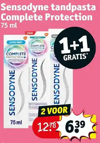 Kruidvat Sensodyne tandpasta complete protection 75ml aanbieding