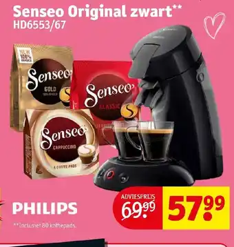 Kruidvat Philips senseo original zwart HD6553/67 aanbieding